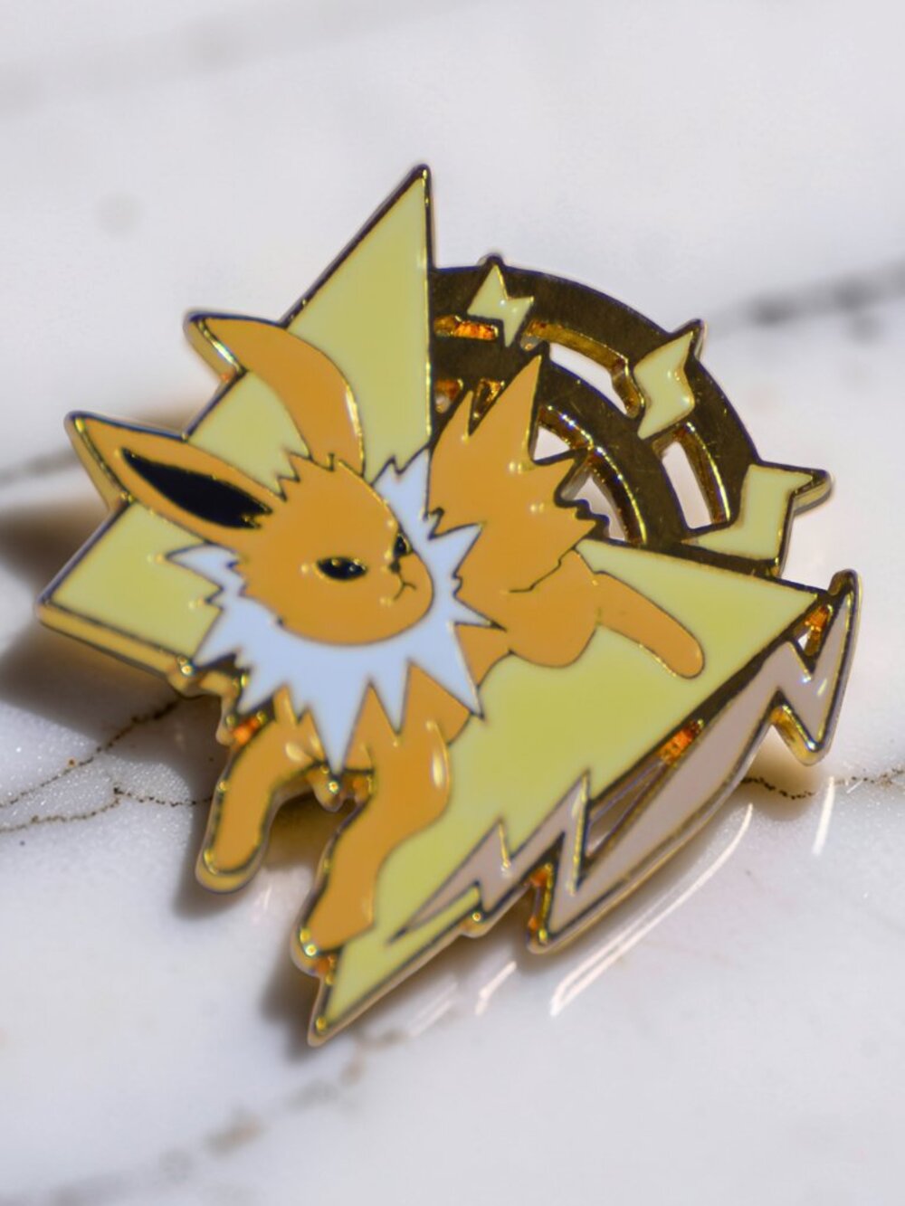 Jolteon Electric Lightning Enamel Pin | Eeveelution Collector Brooch